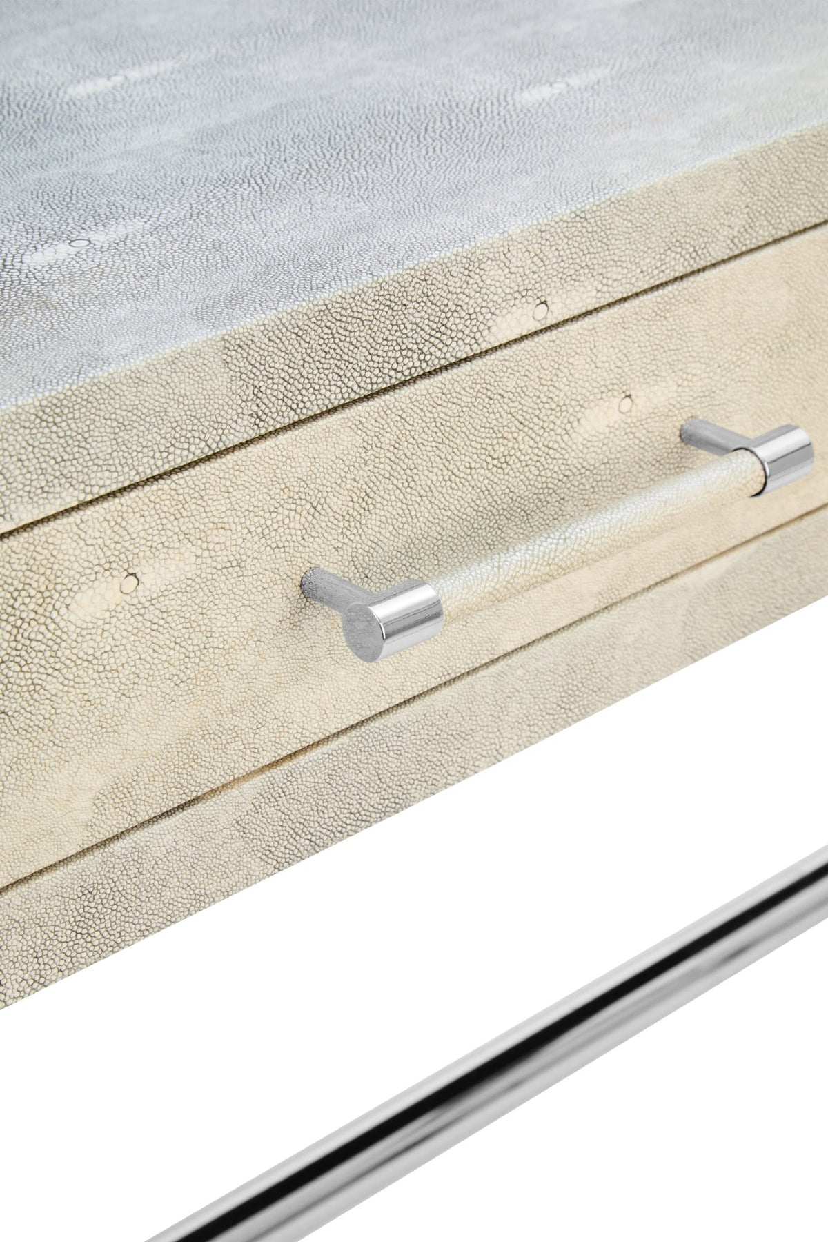 Ashbourne Two Drawer Grey Shagreen Effect Console Table