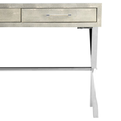 Ashbourne Two Drawer Grey Shagreen Effect Console Table