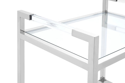 Valencia Silver Finish 2 Tier Drinks Trolley