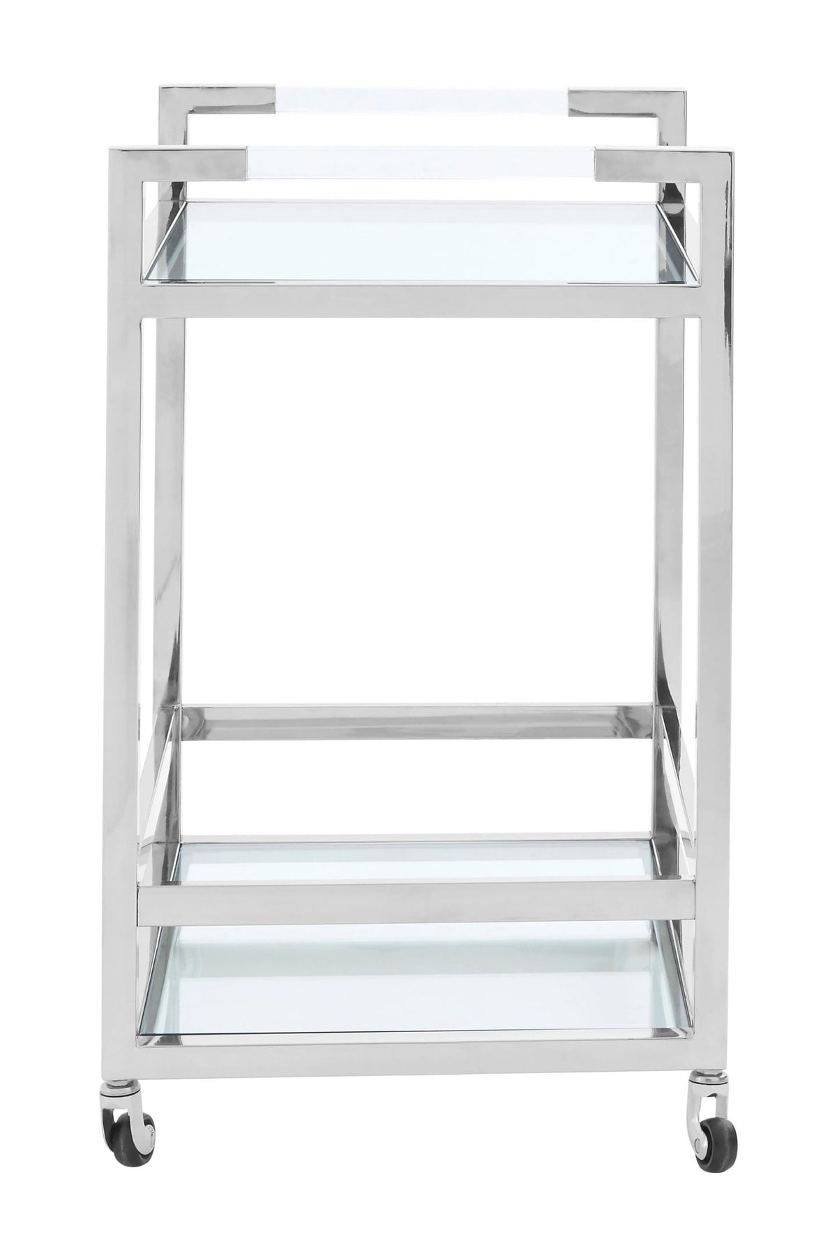 Valencia Silver Finish 2 Tier Drinks Trolley