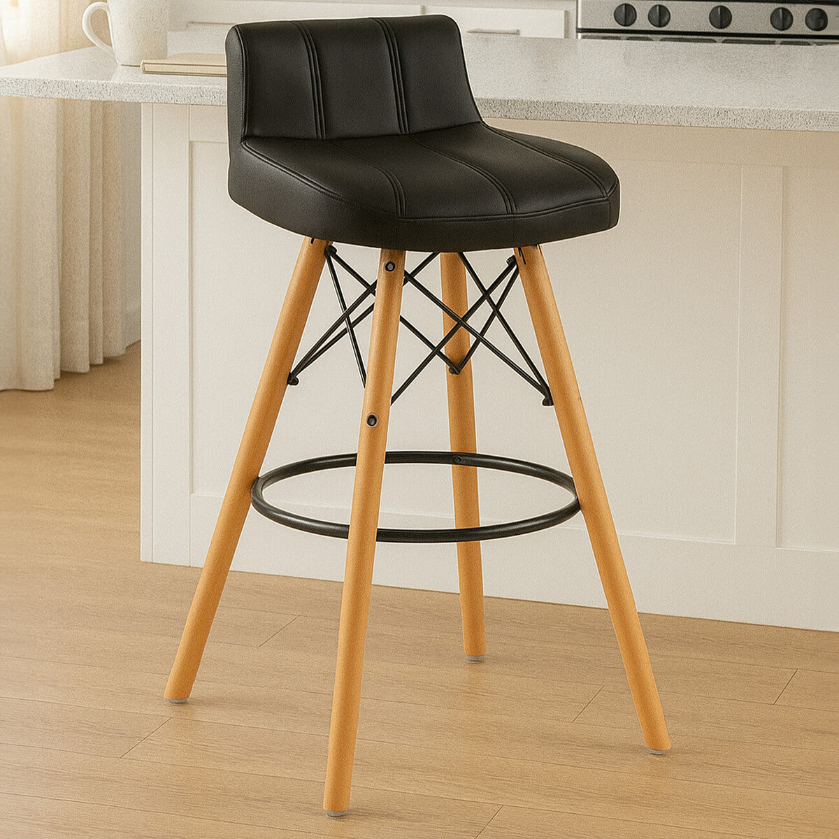 Richmond Leather Effect Bar Stool 