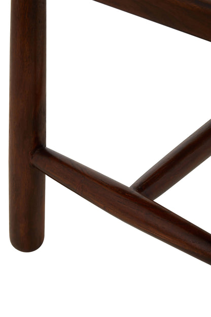 Carlton Tan Leather Lattice Design Bench