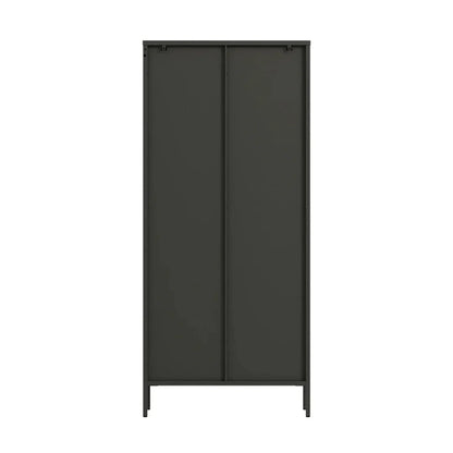 Ashford Metal Fluted Glass Door Tall Cabinet 