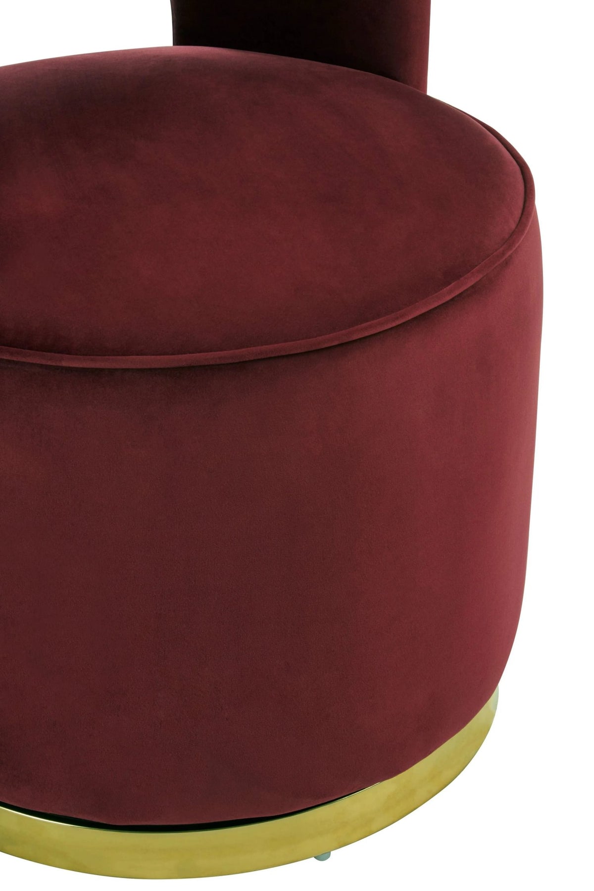 Dorset Red Wine Velvet Swivel Chair