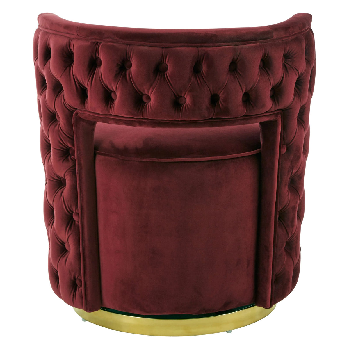 Dorset Red Wine Velvet Swivel Chair