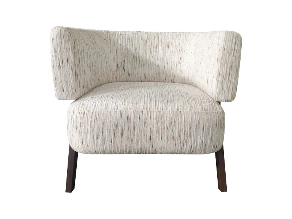 Marlborough Natural Textured Stripe Curved Lounge Chair
