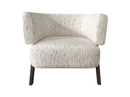 Marlborough Natural Textured Stripe Curved Lounge Chair