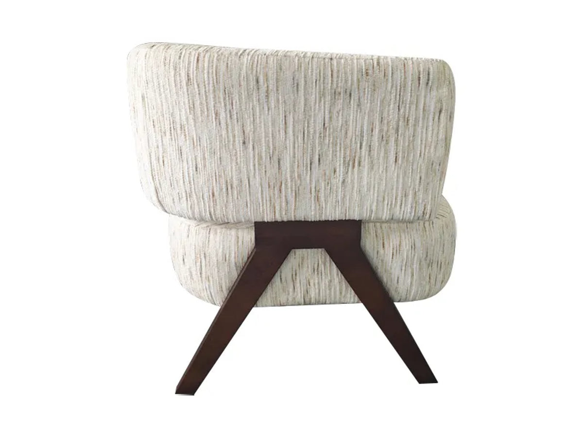 Marlborough Natural Textured Stripe Curved Lounge Chair