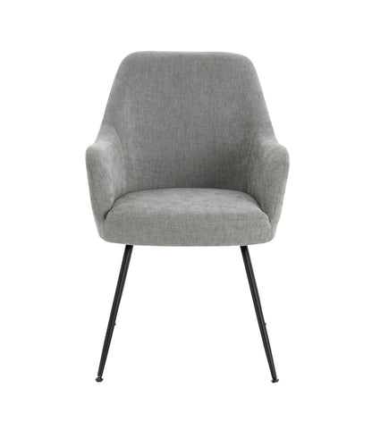 Chichester Set of 2 Textured Fabric Dining Chairs with Arms 