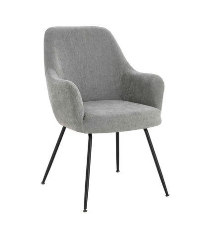 Chichester Set of 2 Textured Fabric Dining Chairs with Arms 