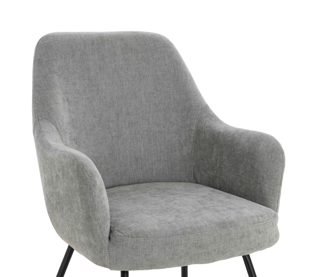 Chichester Set of 2 Textured Fabric Dining Chairs with Arms #colour_light-grey