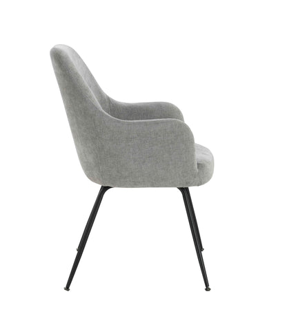 Chichester Set of 2 Textured Fabric Dining Chairs with Arms 
