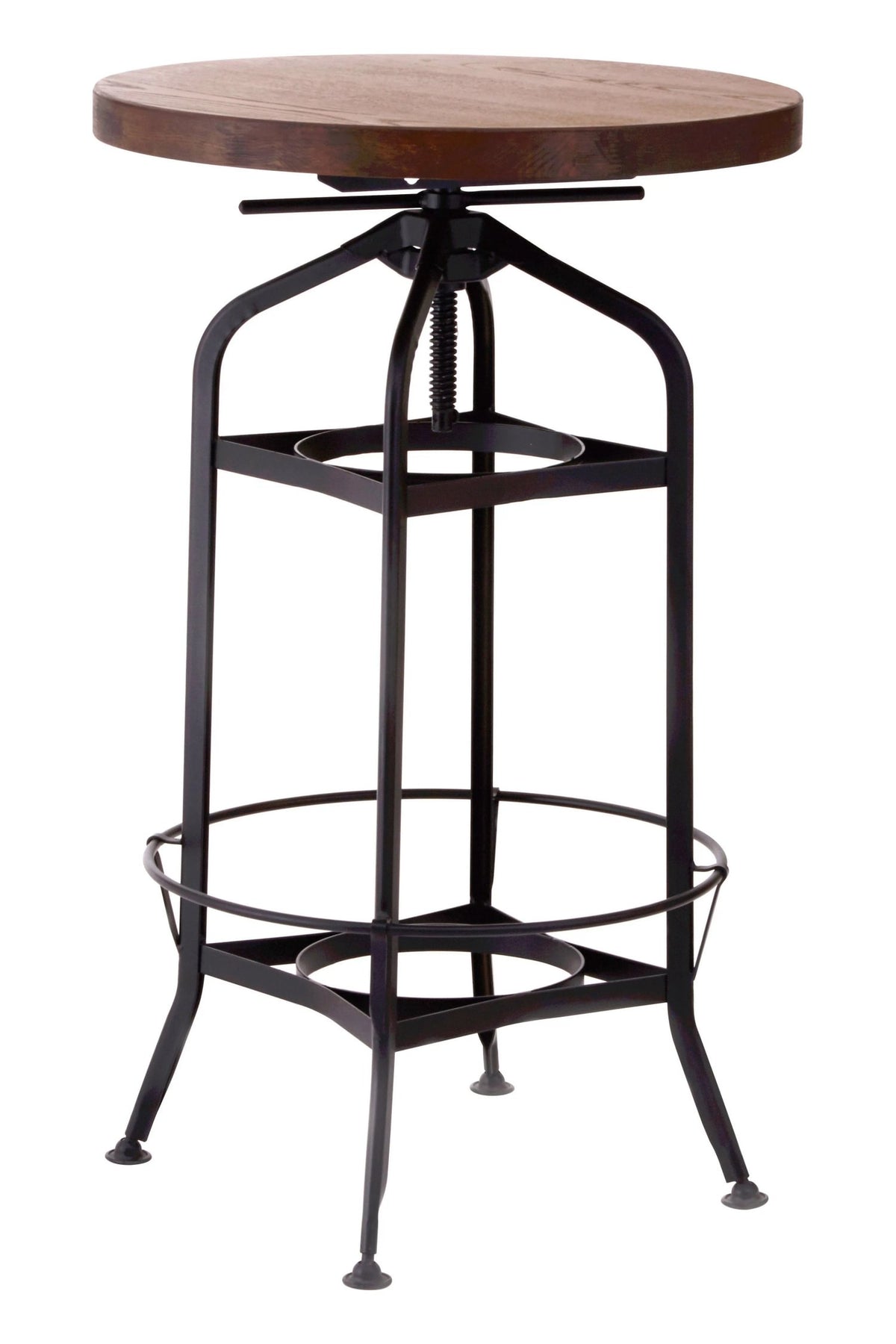Belgravia Walnut and Black Metal Bar Table