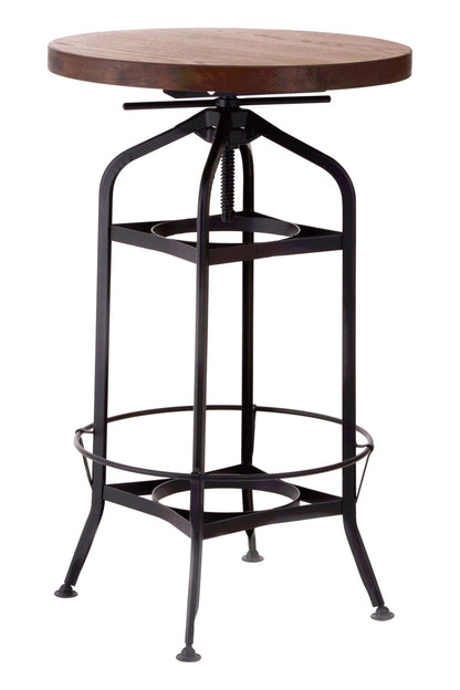 Belgravia Walnut and Black Metal Bar Table
