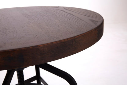 Belgravia Walnut and Black Metal Bar Table