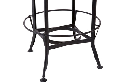 Belgravia Walnut and Black Metal Bar Table