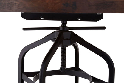 Belgravia Walnut and Black Metal Bar Table
