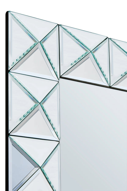 Thirsk Pyramid Faceted Edge Full Length Wall Mirror