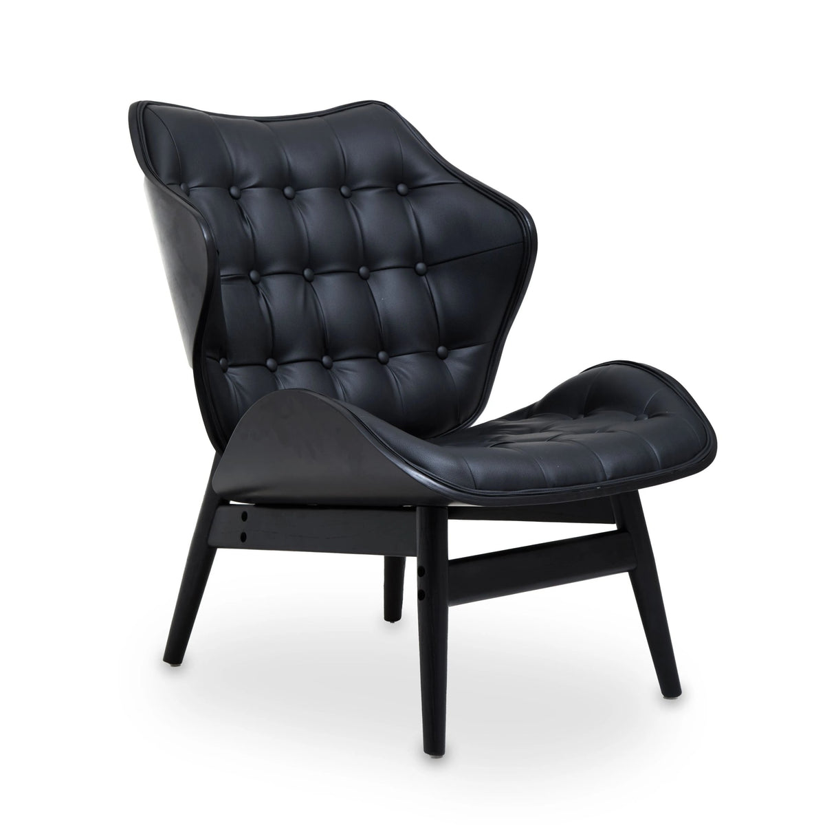 Harrogate Leather Effect Chair #colour_black