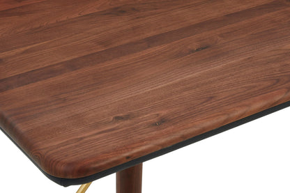 Hudson Walnut Wood Rectangular Dining Table