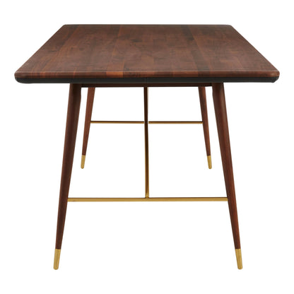 Hudson Walnut Wood Rectangular Dining Table