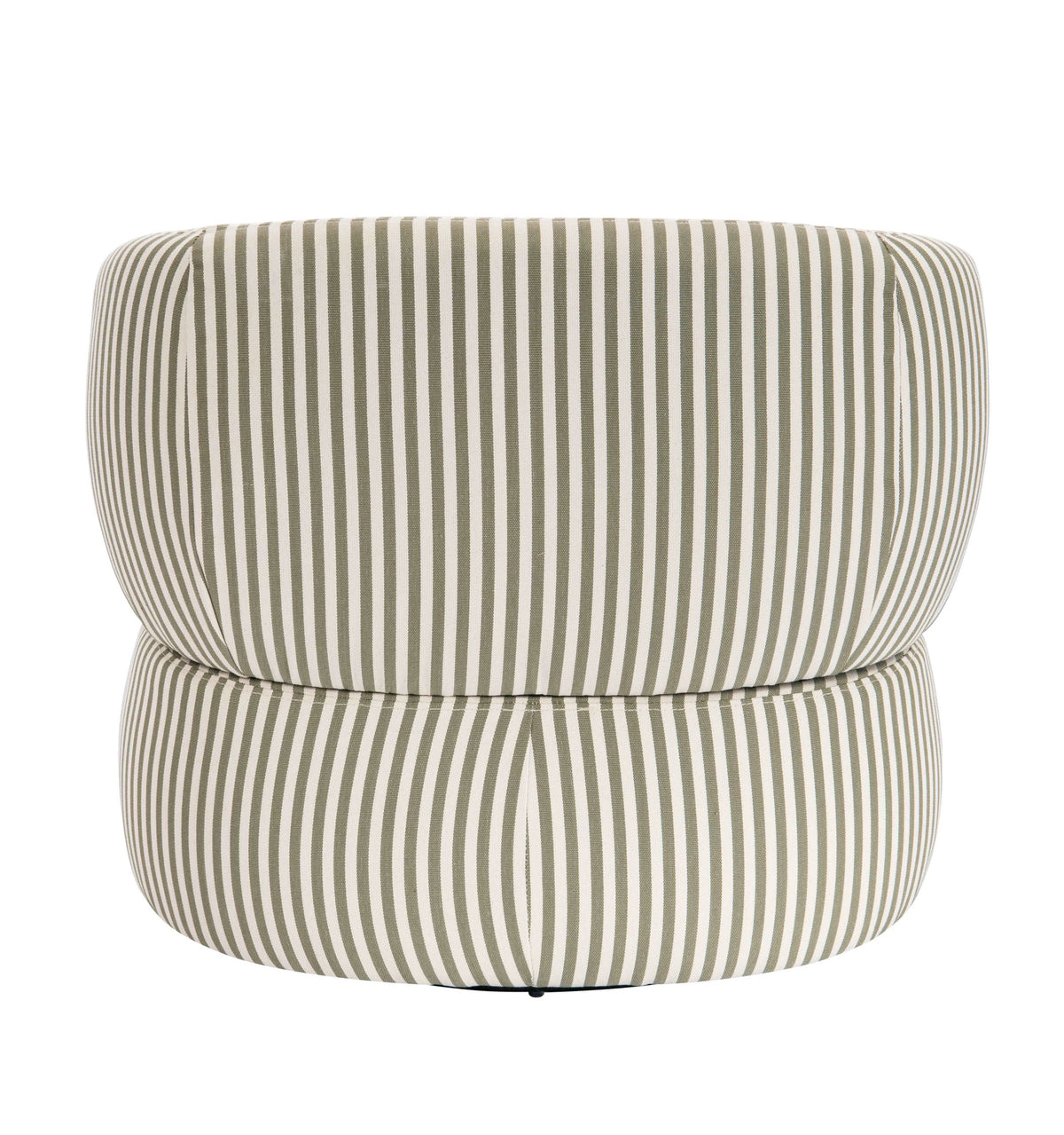 Wootton Olive Green and White Stripe Swivel Lounge Chair