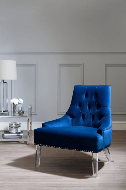 Sorrento Button Tufted Velvet Chair 