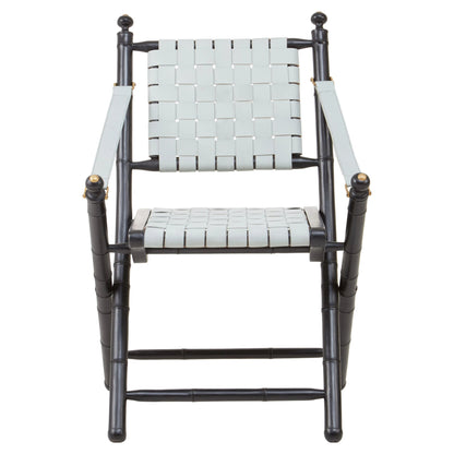 Seville Woven Leather and Teak Wood Chair 