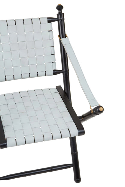 Seville Woven Leather and Teak Wood Chair 