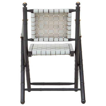 Seville Woven Leather and Teak Wood Chair 