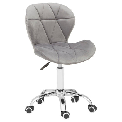 Corfe Velvet Quilted Home Office Chair 