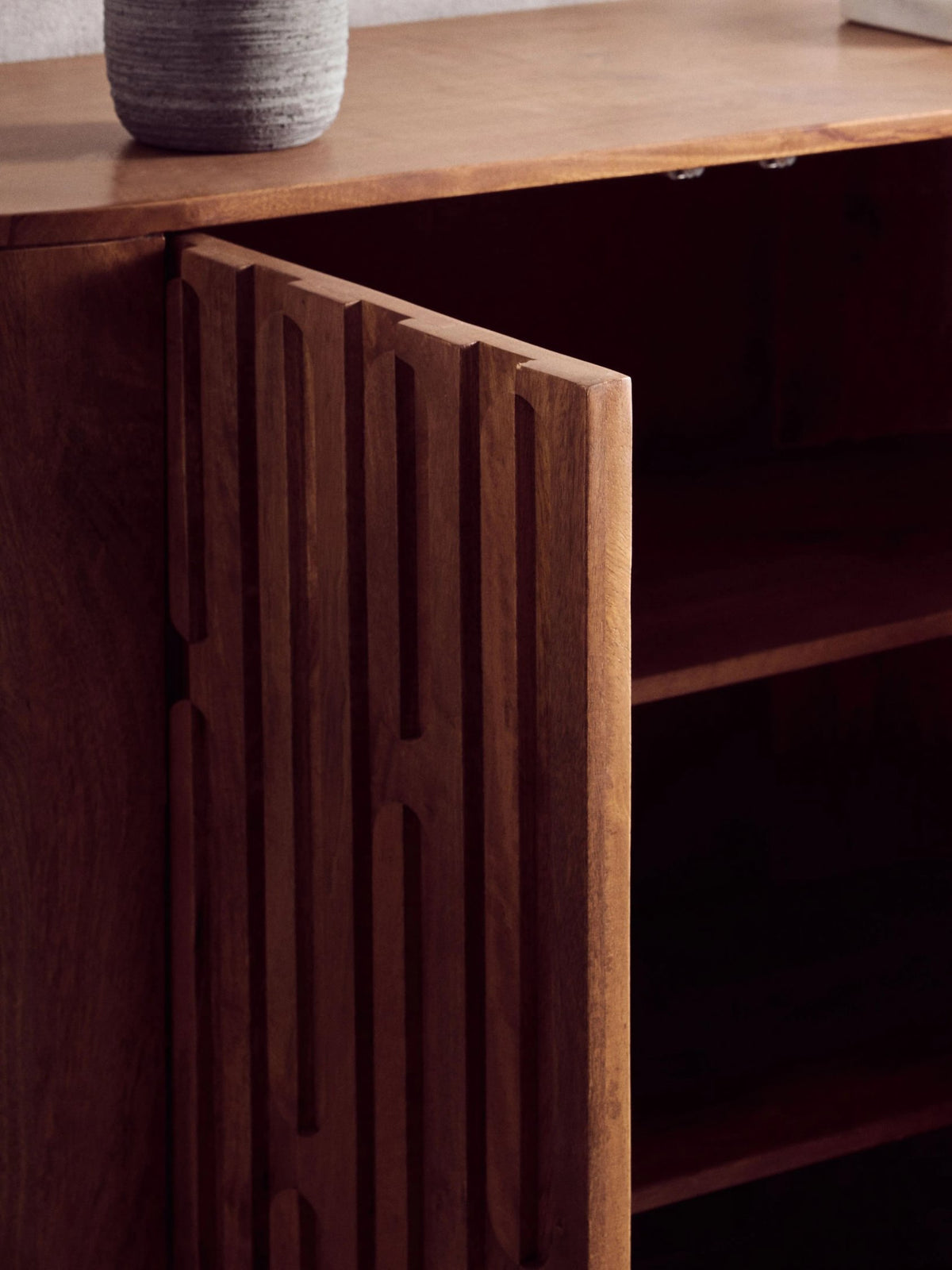 Studland Two Door Brown Mango Wood Cabinet