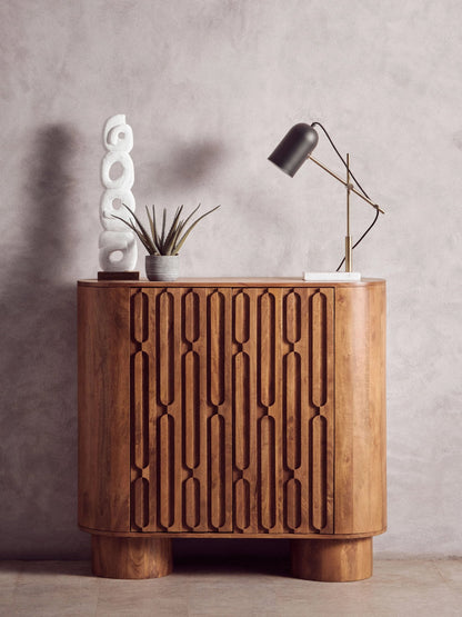 Studland Two Door Brown Mango Wood Cabinet