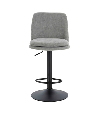 Chichester Set of 2 Textured Fabric Cushioned Bar Chairs 