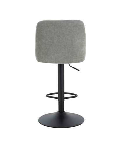 Chichester Set of 2 Textured Fabric Cushioned Bar Chairs 