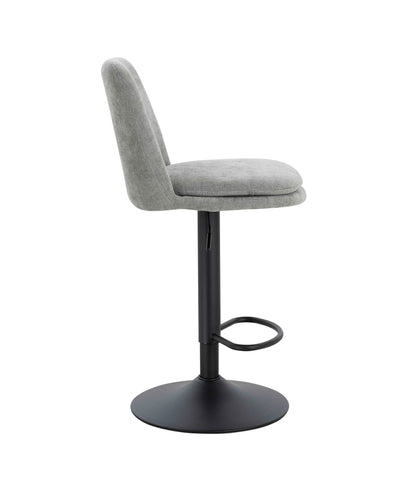 Chichester Set of 2 Textured Fabric Cushioned Bar Chairs 