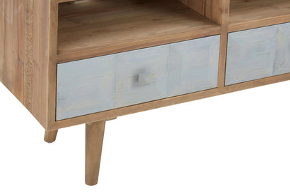 Denbigh Whitewash Pine Wood Media Unit