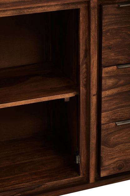 Madison Two Door Three Drawer Sheesham and Acacia Wood Sideboard