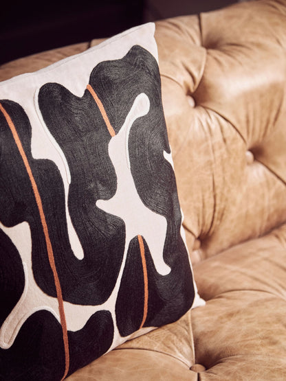 Harrogate Three Seat Brown Leather Modern Chesterfield Sofa