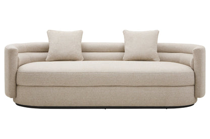 Nayland Ivory Linen 3 Seater Curved Sofa