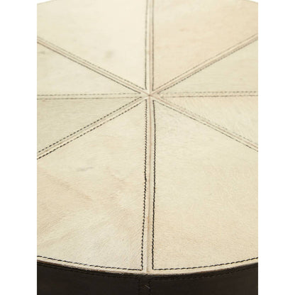 Vienna Hair On Leather Round Side Table 