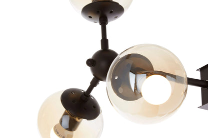 Cambridge 6 Arm Matte Black Pendant Light