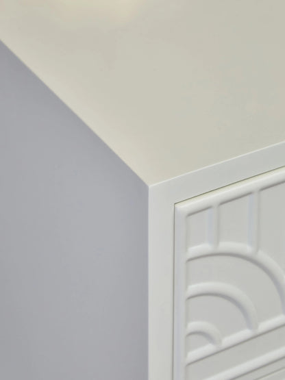 Stowe Off White 2 Drawer Side Table