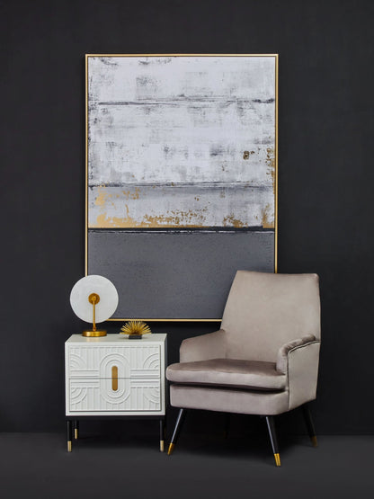 Stowe Off White 2 Drawer Side Table
