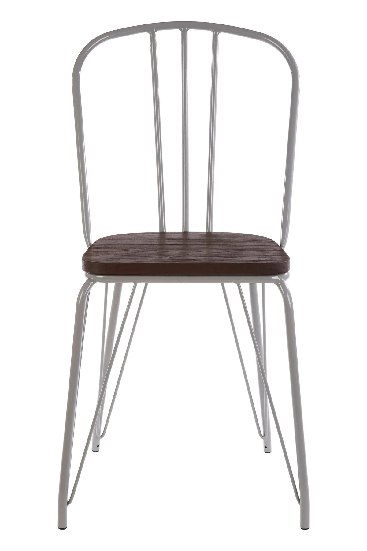 Madison Grey Metal Frame and Elm Wood Chair