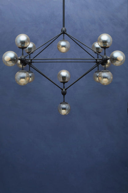 Cambridge Matte Black 21 Arm Pendant Lamp