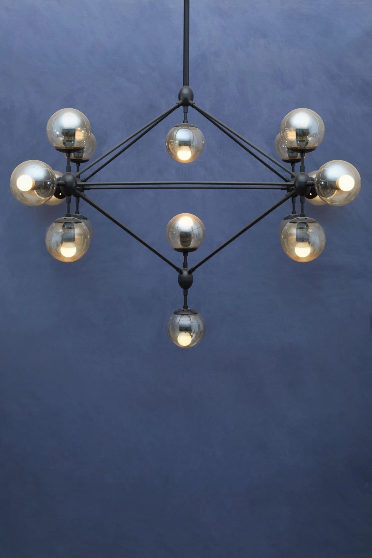 Cambridge Matte Black 21 Arm Pendant Lamp