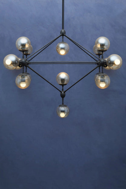 Cambridge Matte Black 21 Arm Pendant Lamp