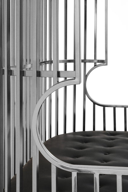 Notting Silver Dome Cage Two Seat Sofa