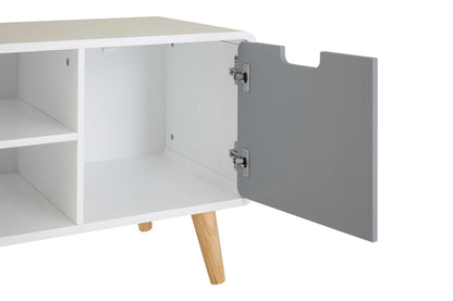 Madison Grey and White Finish Media Unit